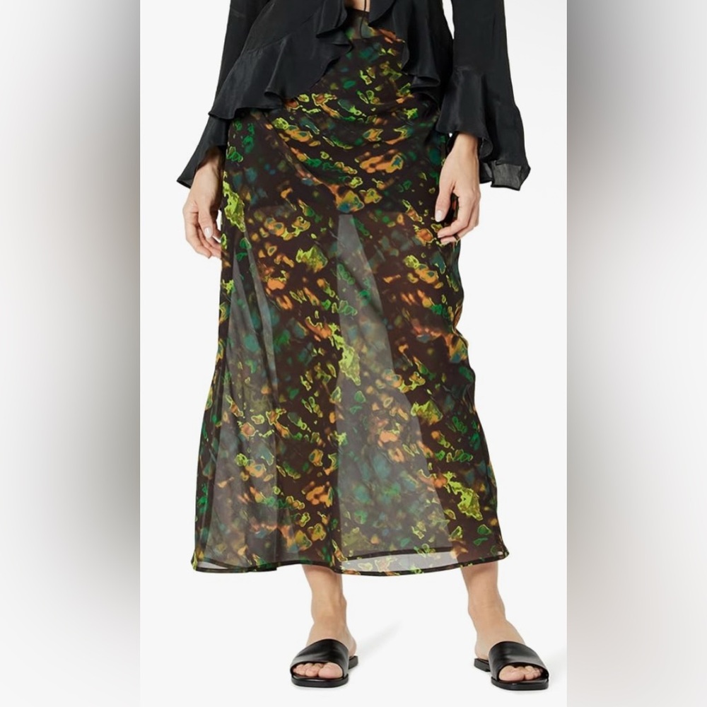 The Drop Slim Multi Abstract Print Skirt - NWT -Size XS Multicolor Women's Skirt
